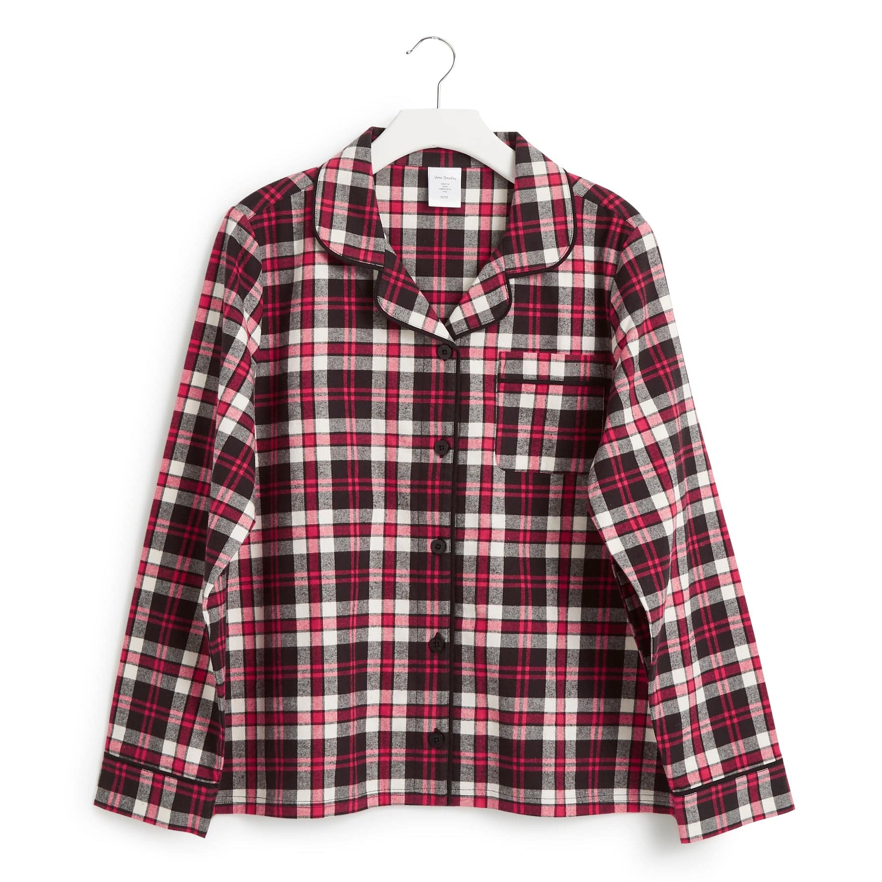 Long-Sleeved Button-Up Pajama Top