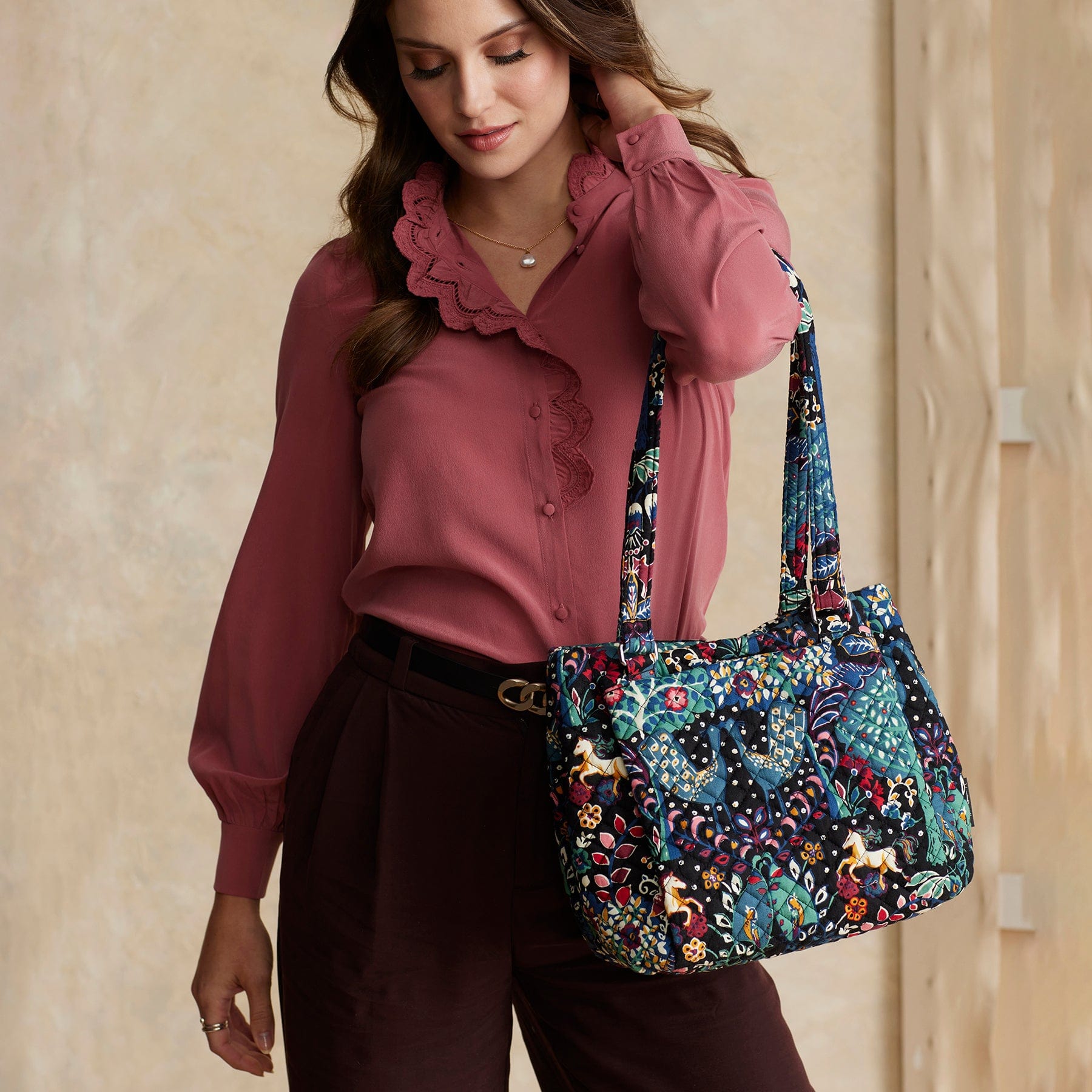 Multi-Compartment Shoulder Bag