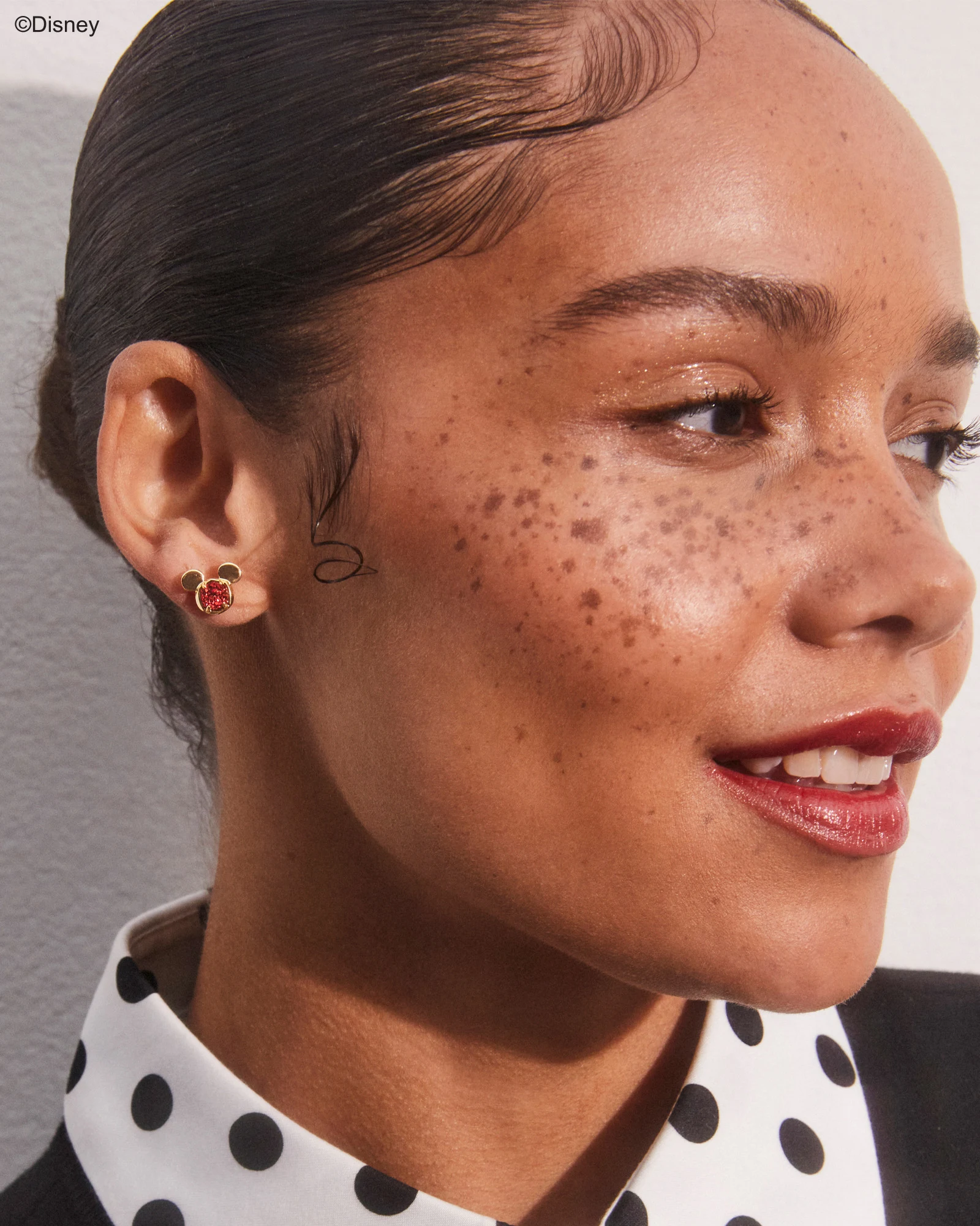 Disney | Kendra Scott Gold Mickey Mouse Stud Earrings in White Pearl