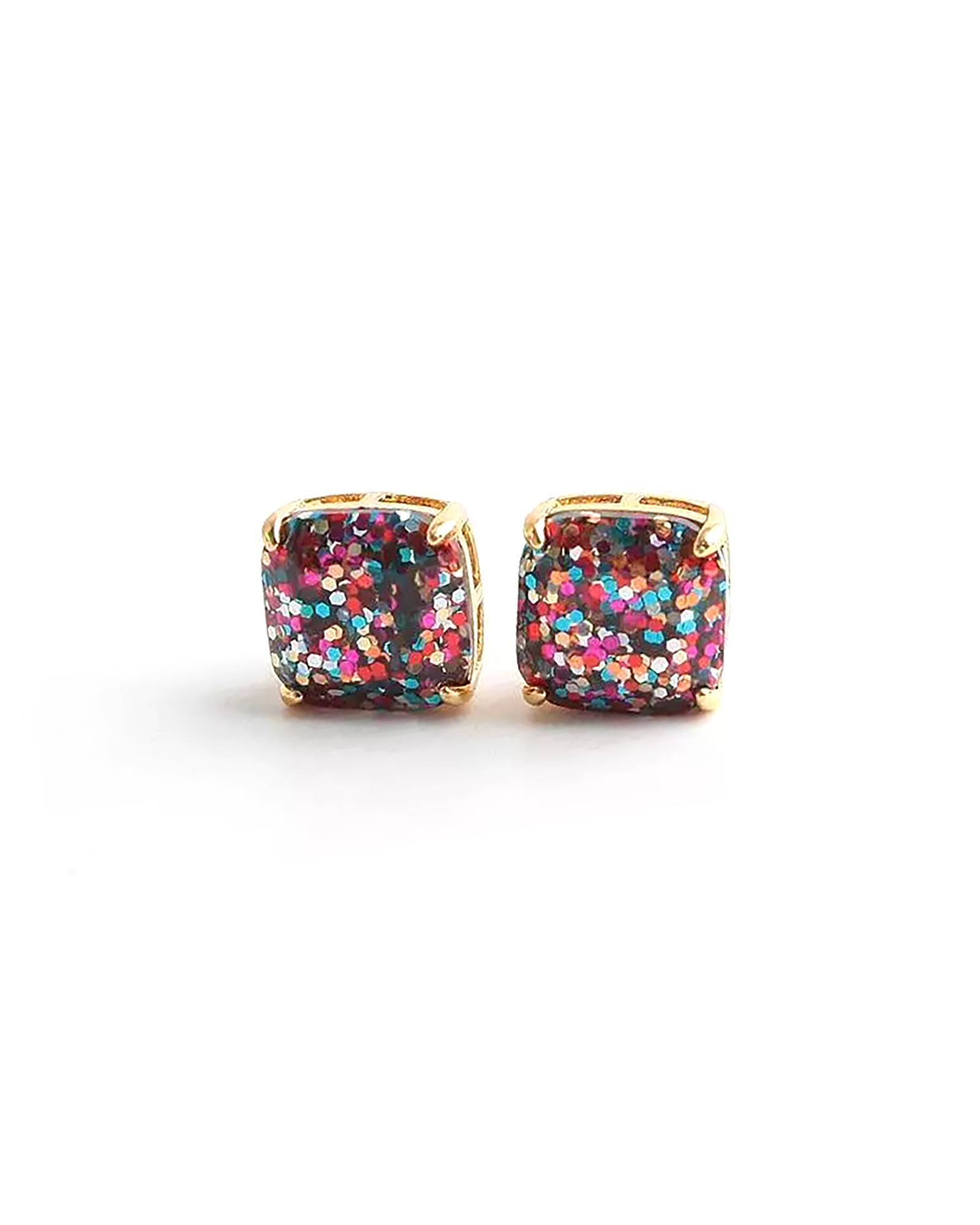 New York Mini Small Square Studs Earrings