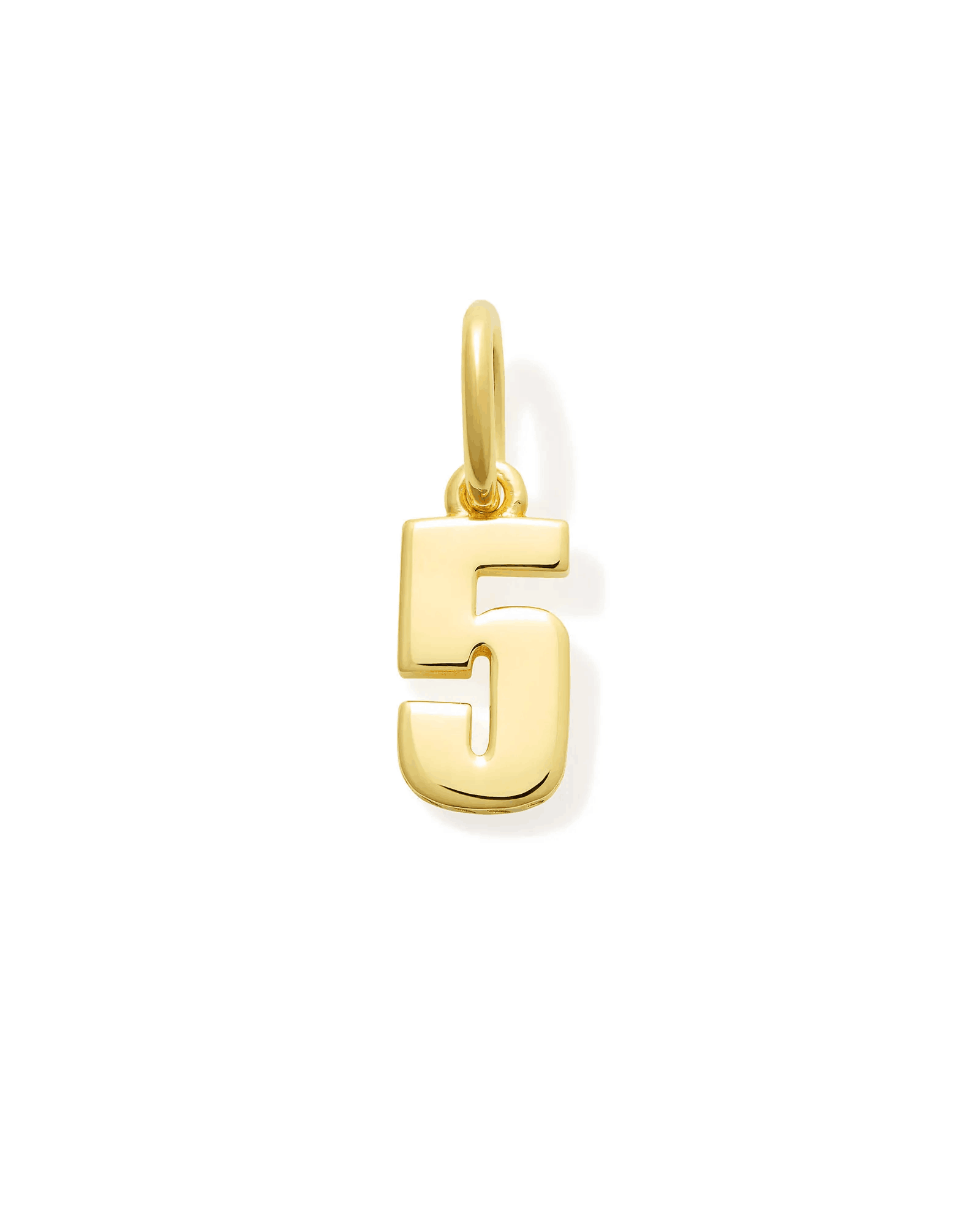Metal Number 0-9 Charm in 18k Gold Vermeil