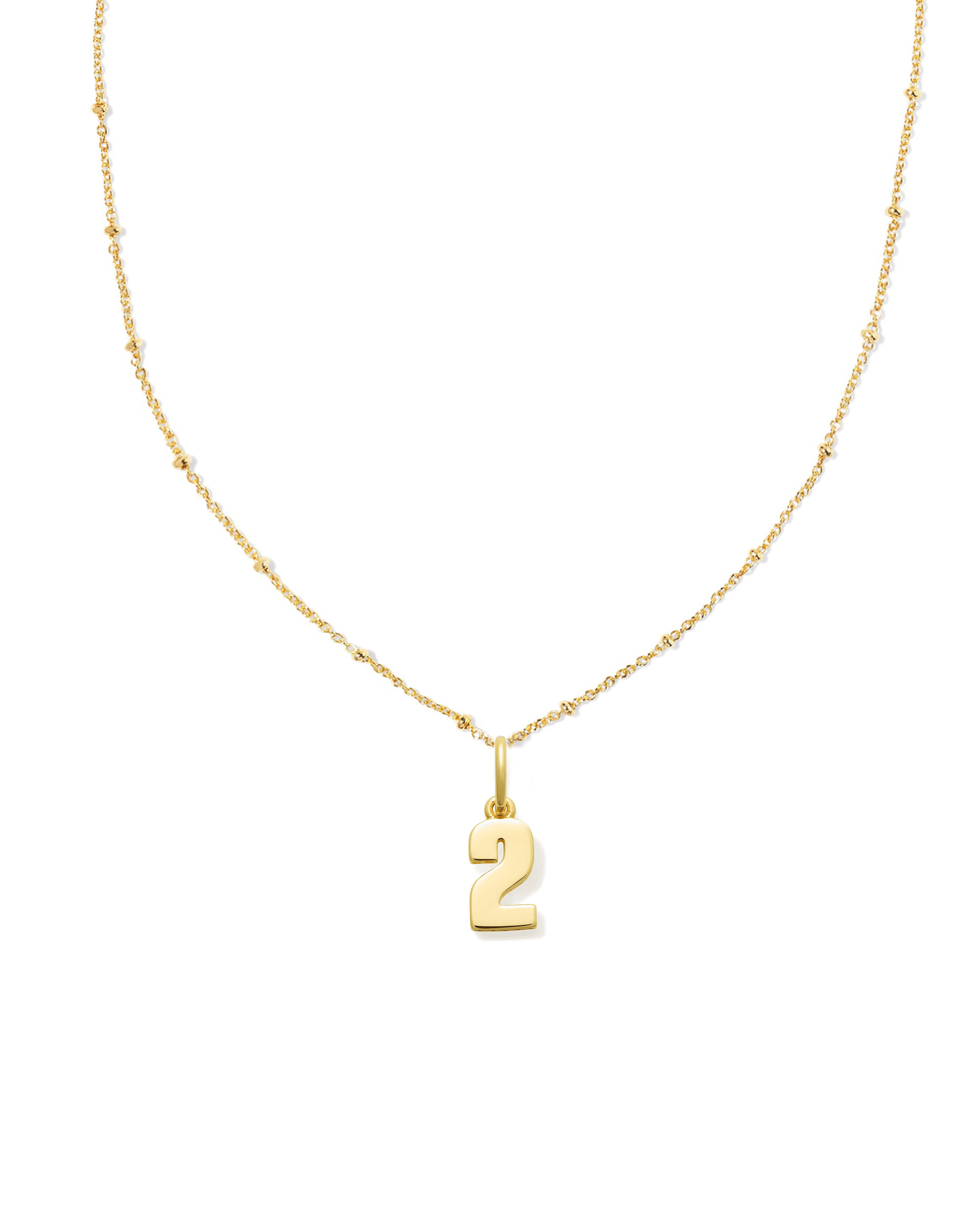 Metal Number 0-9 Charm in 18k Gold Vermeil