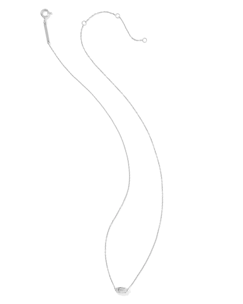 Tiny Diamond Football 14k Yellow Gold Pendant Necklace in White Diamond