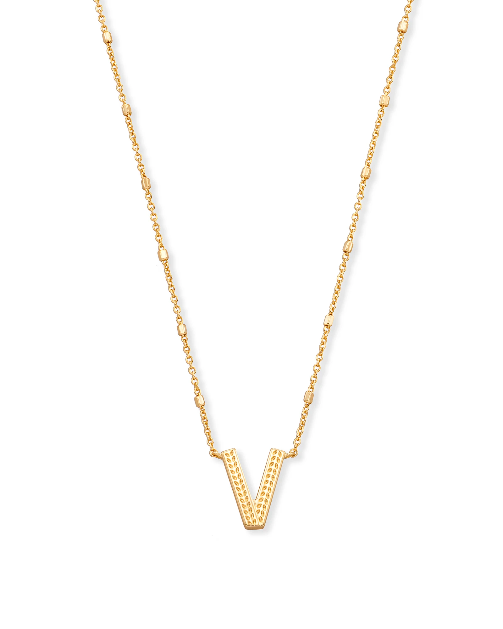Letter A-Z Pendant Necklace in Gold