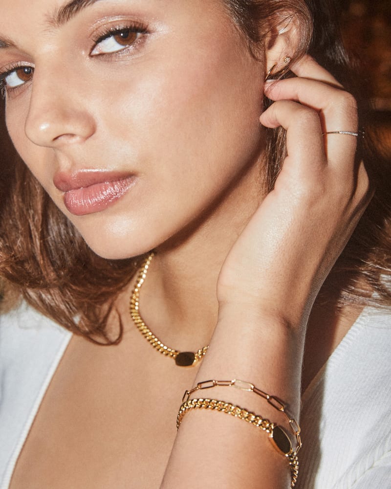 Elaina Curb Chain Bracelet in 18k Gold Vermeil