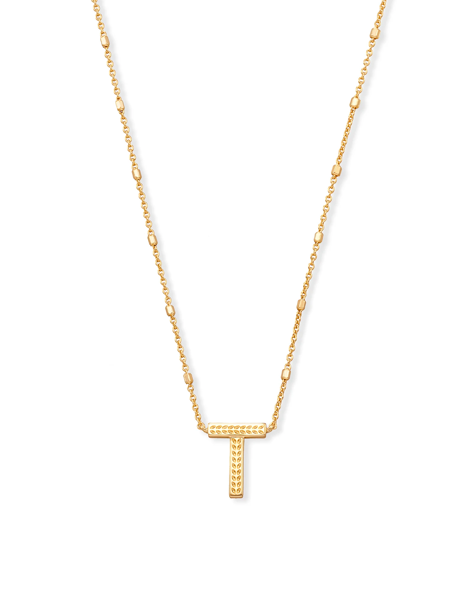 Letter A-Z Pendant Necklace in Gold