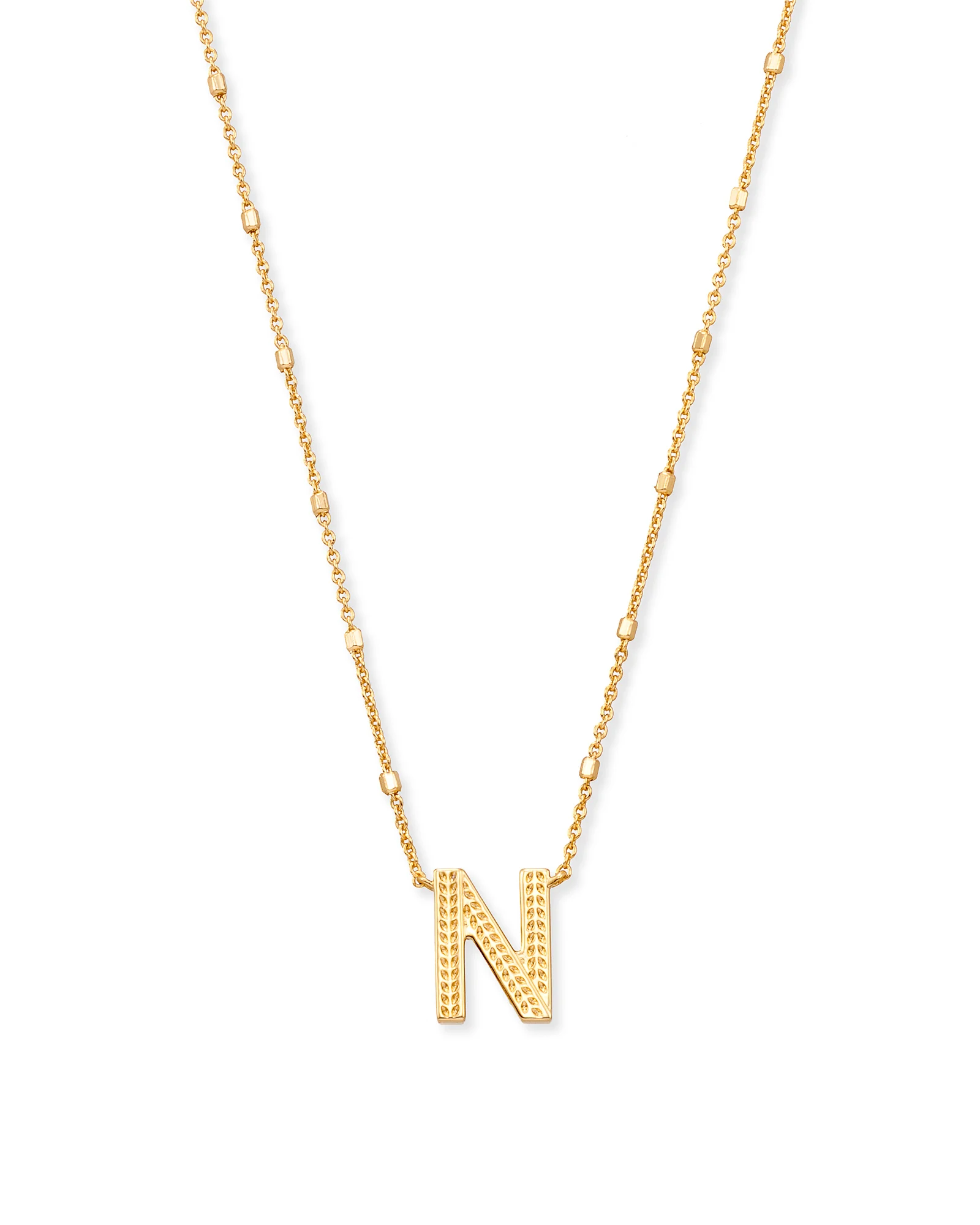 Letter A-Z Pendant Necklace in Gold