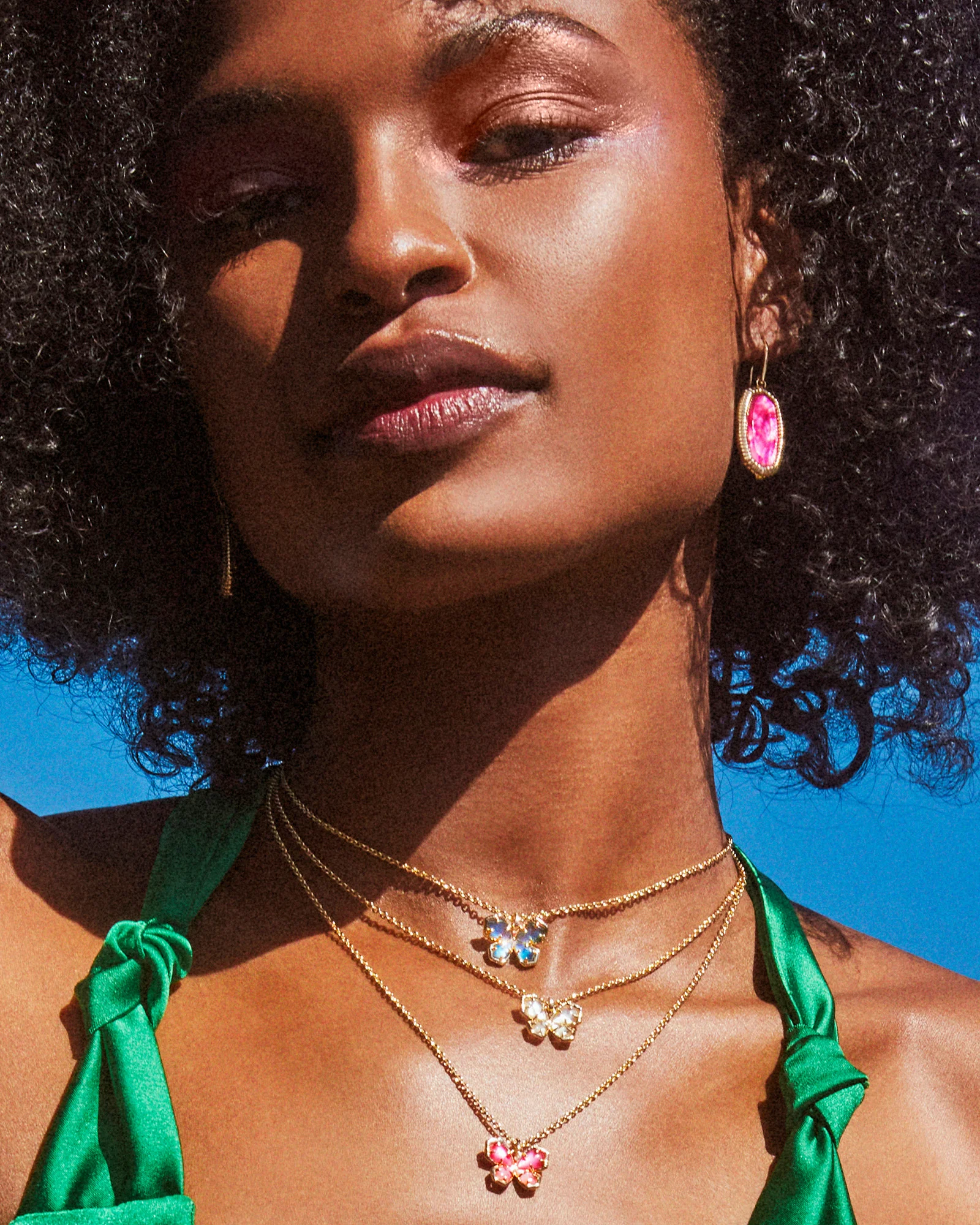 Mae Gold Butterfly Short Pendant Necklace in Golden