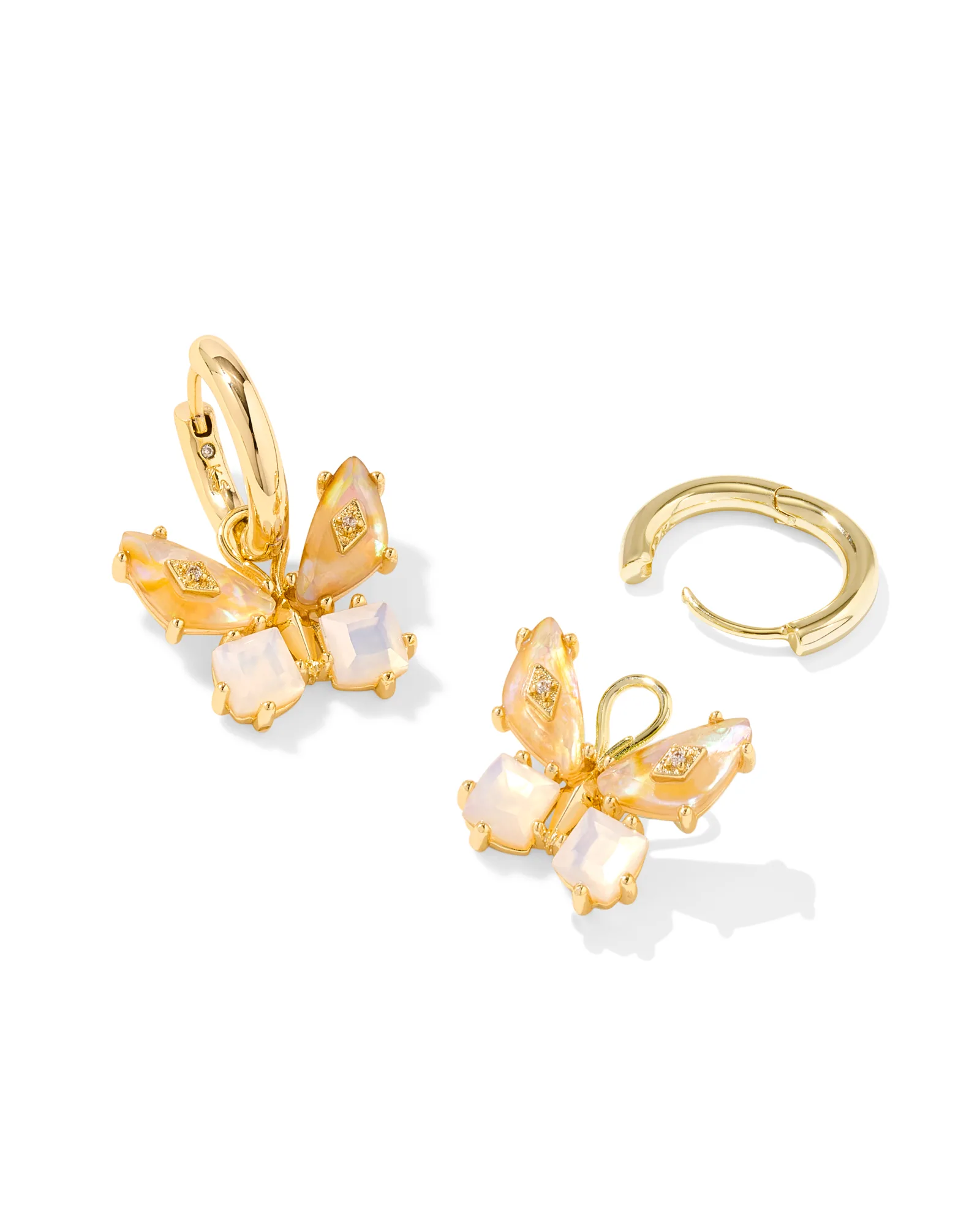 Bianca Butterfly Gold Huggie Earrings