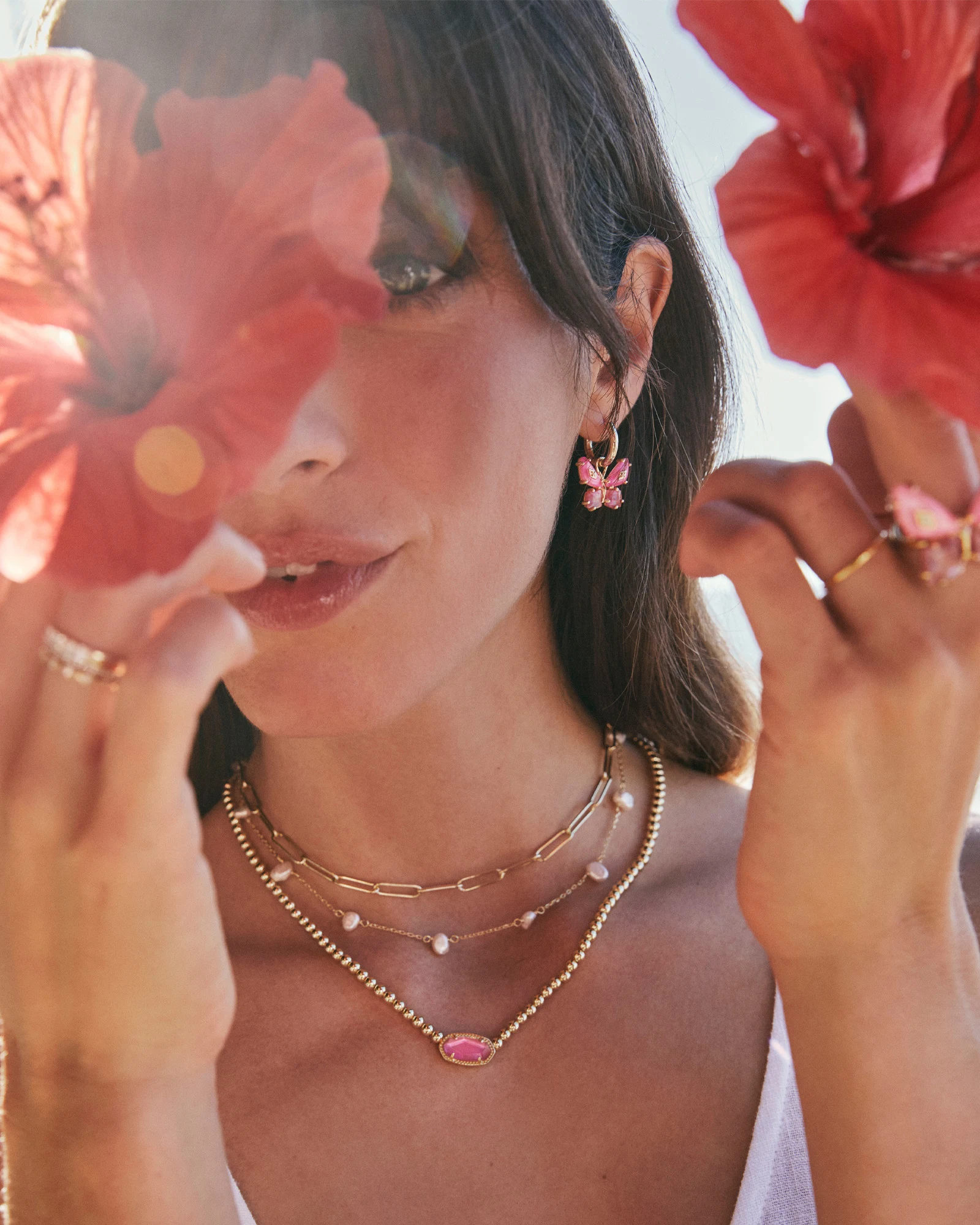 Bianca Butterfly Gold Huggie Earrings