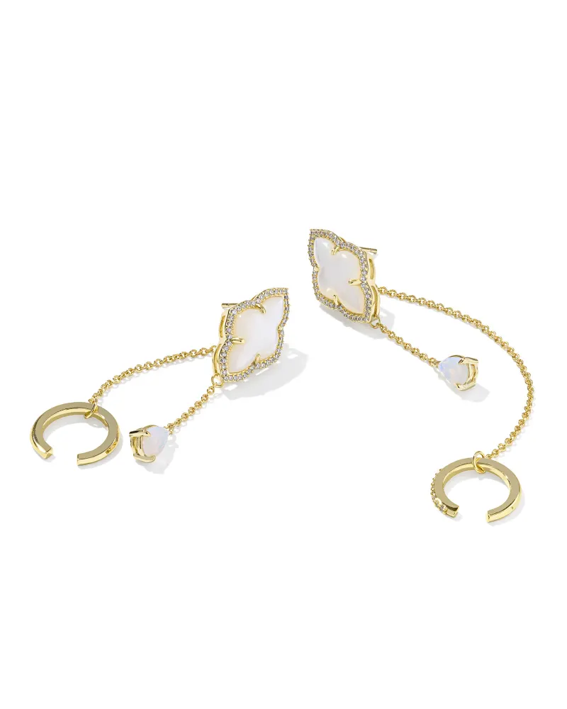 Abbie Gold Convertible Cuff Statement Earrings