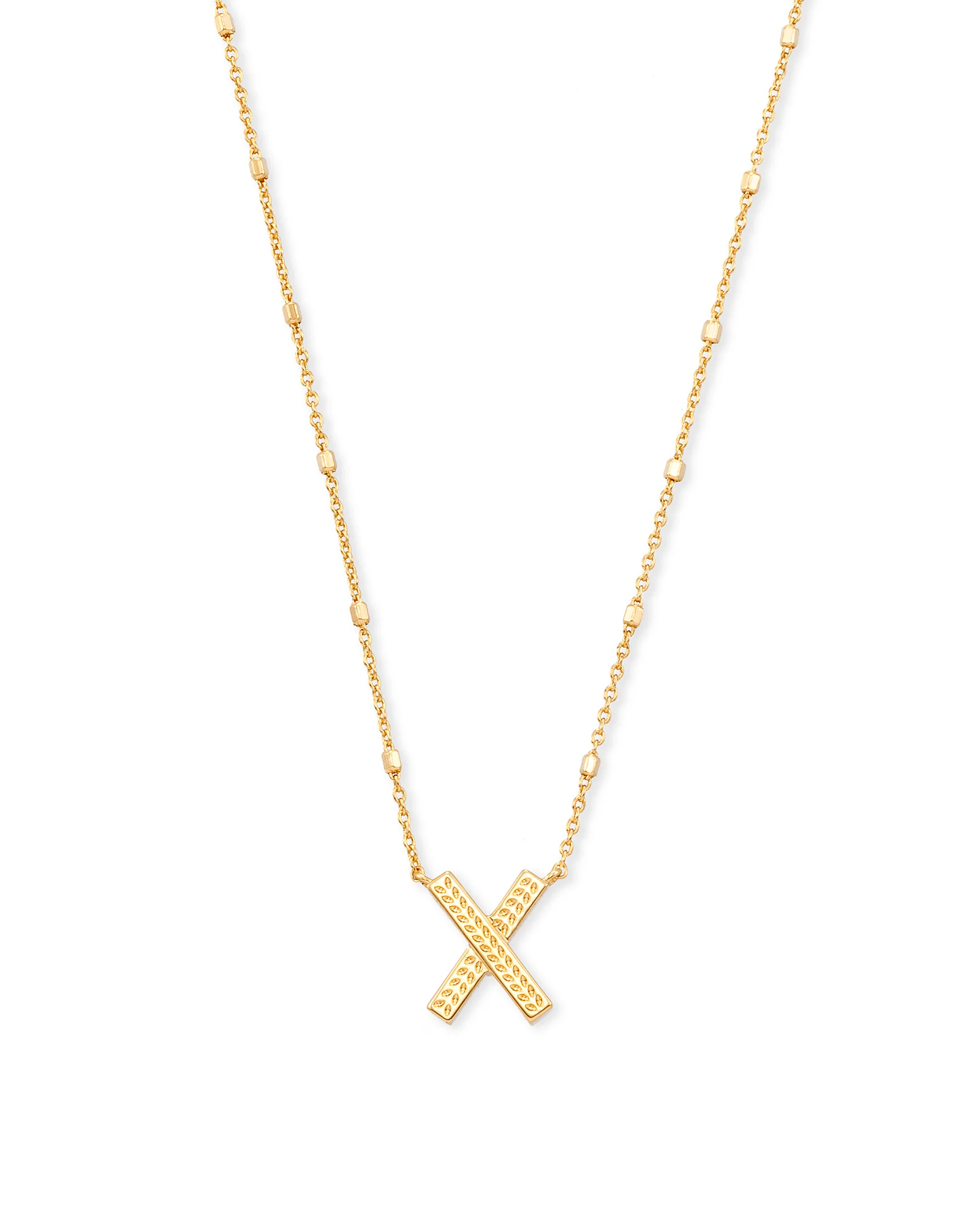 Letter A-Z Pendant Necklace in Gold