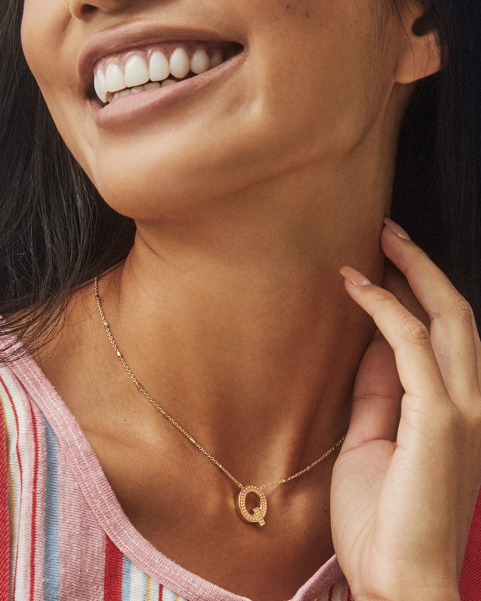 Letter A-Z Pendant Necklace in Gold