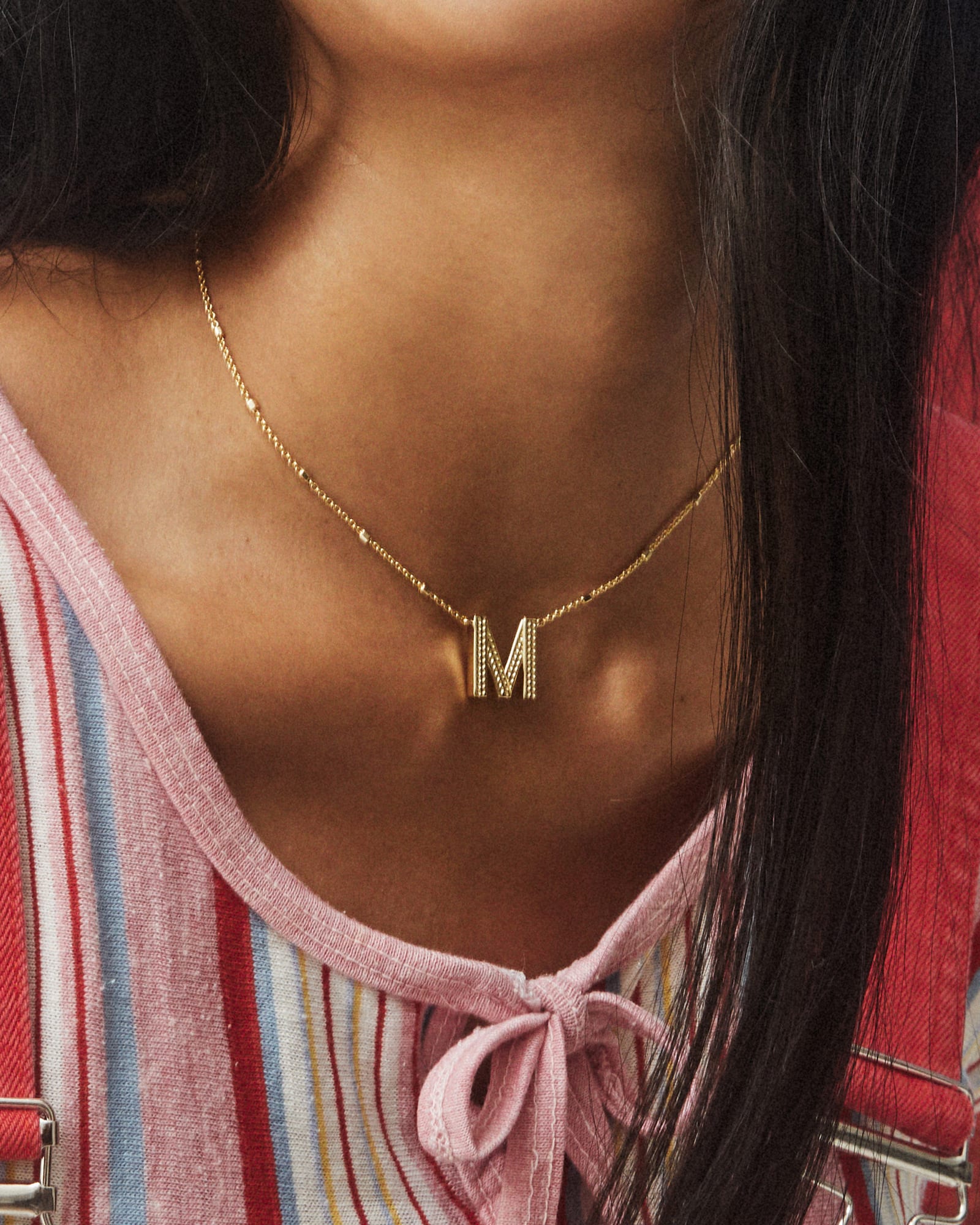 Letter A-Z Pendant Necklace in Gold