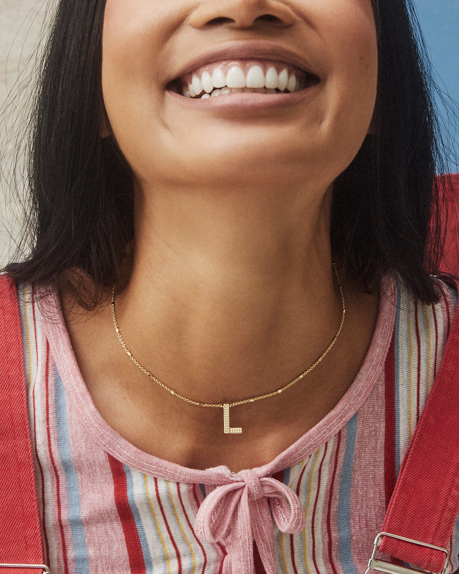 Letter A-Z Pendant Necklace in Gold