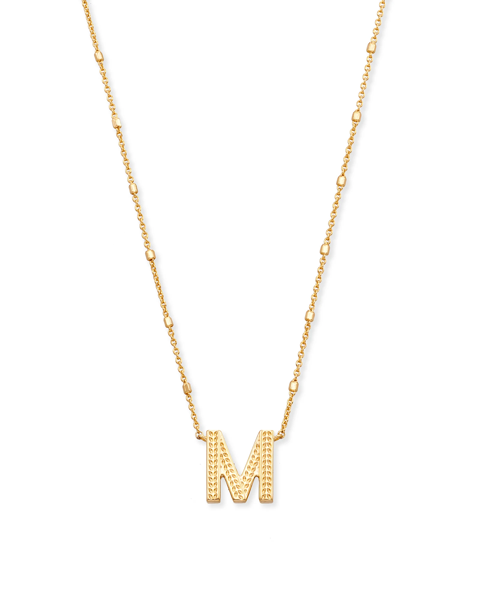 Letter A-Z Pendant Necklace in Gold