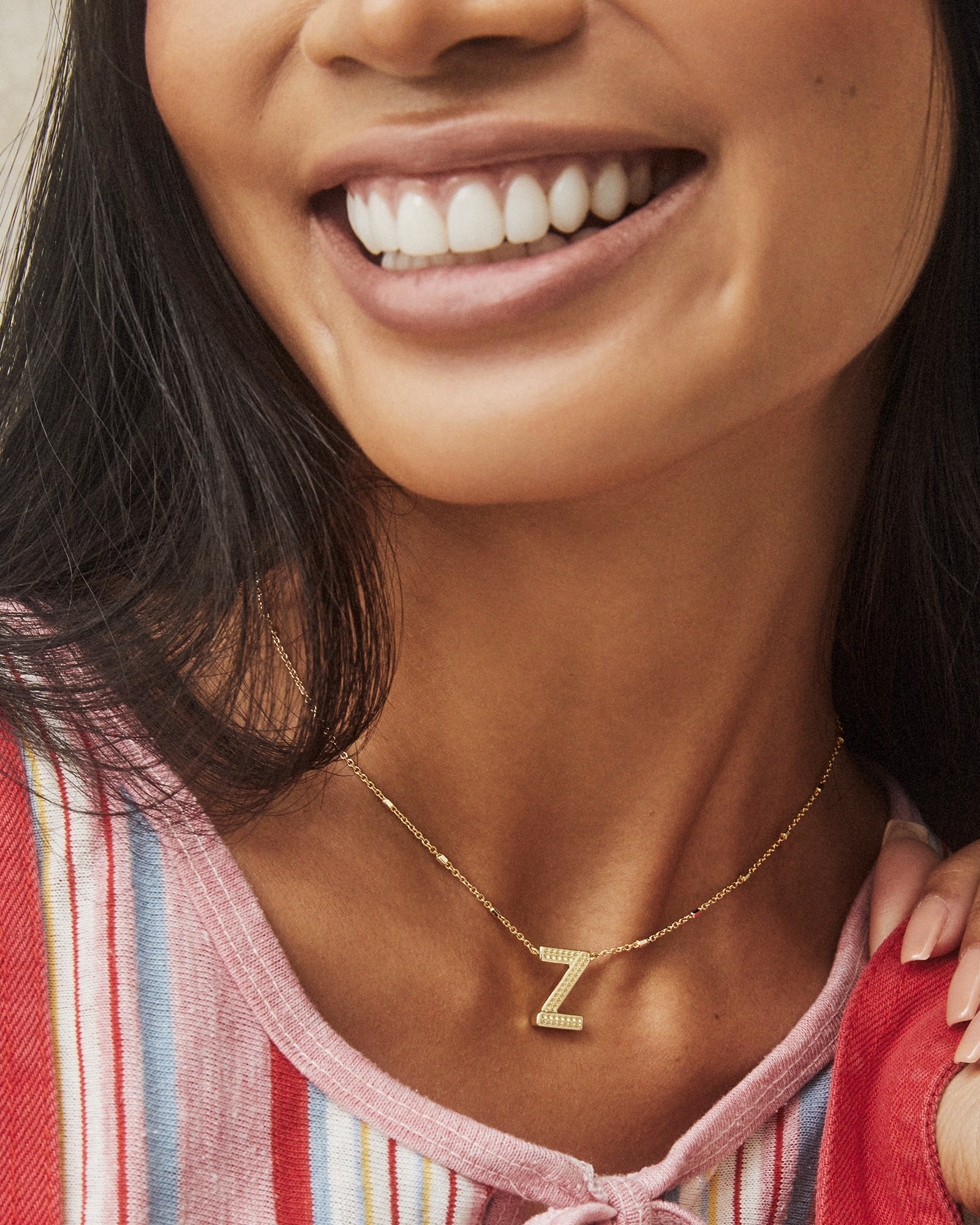 Letter A-Z Pendant Necklace in Gold