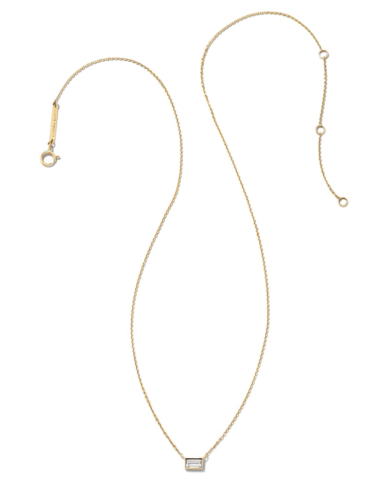 Isabella 14k Yellow Gold Pendant Necklace in White Diamond, .18ct