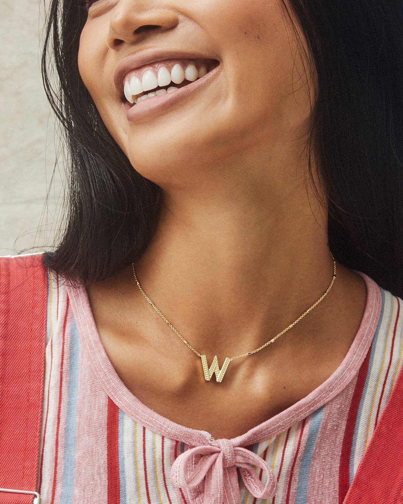 Letter A-Z Pendant Necklace in Gold