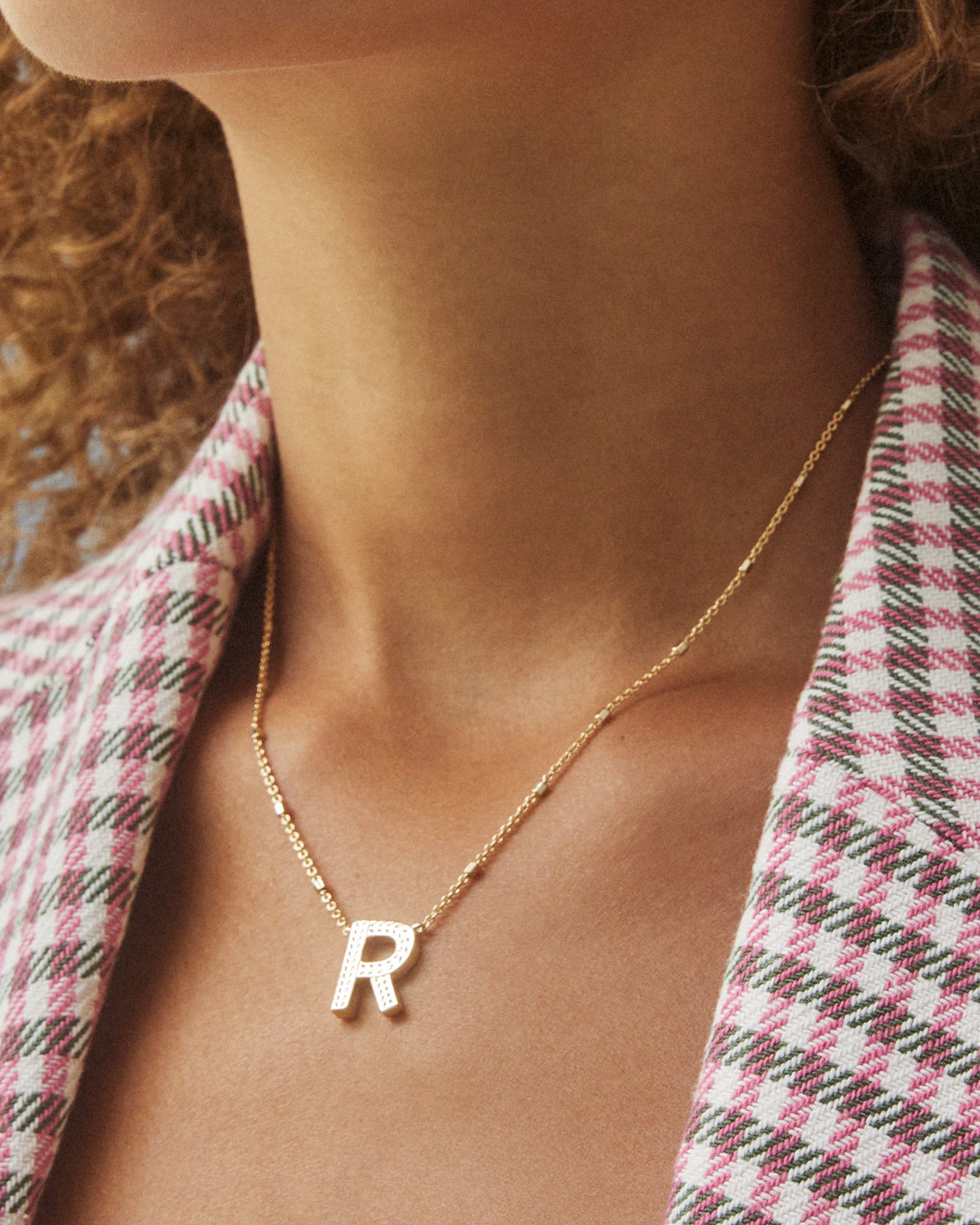 Letter A-Z Pendant Necklace in Gold