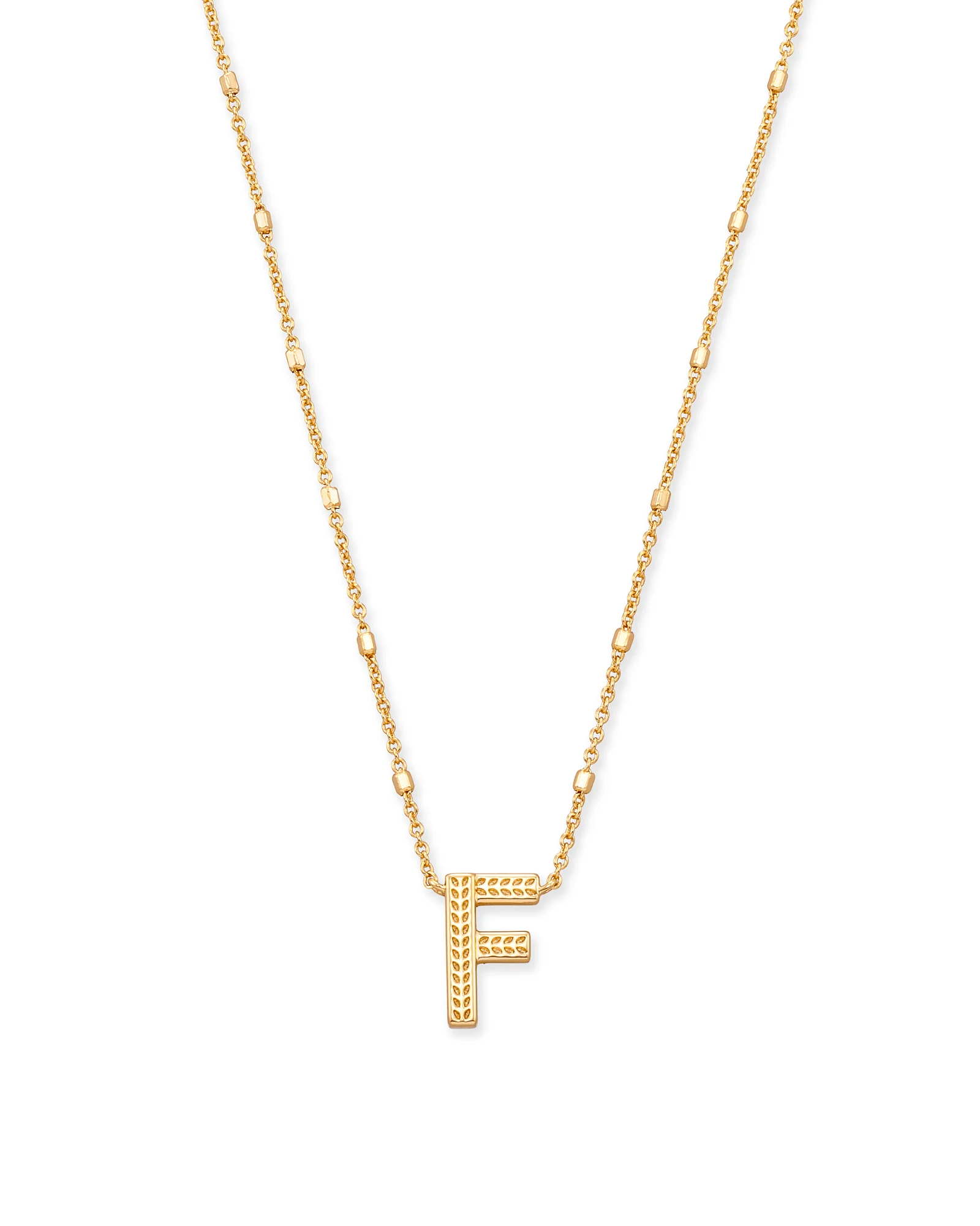 Letter A-Z Pendant Necklace in Gold