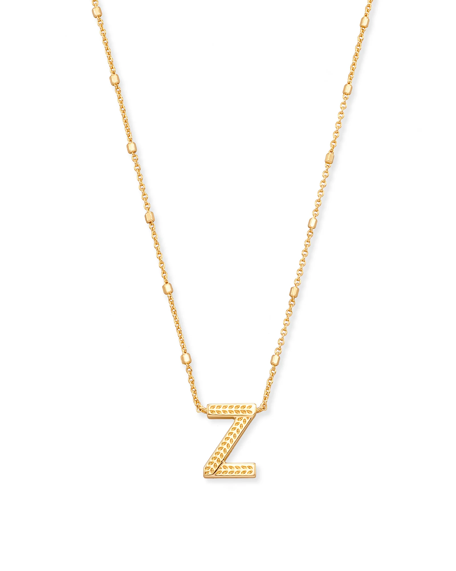 Letter A-Z Pendant Necklace in Gold