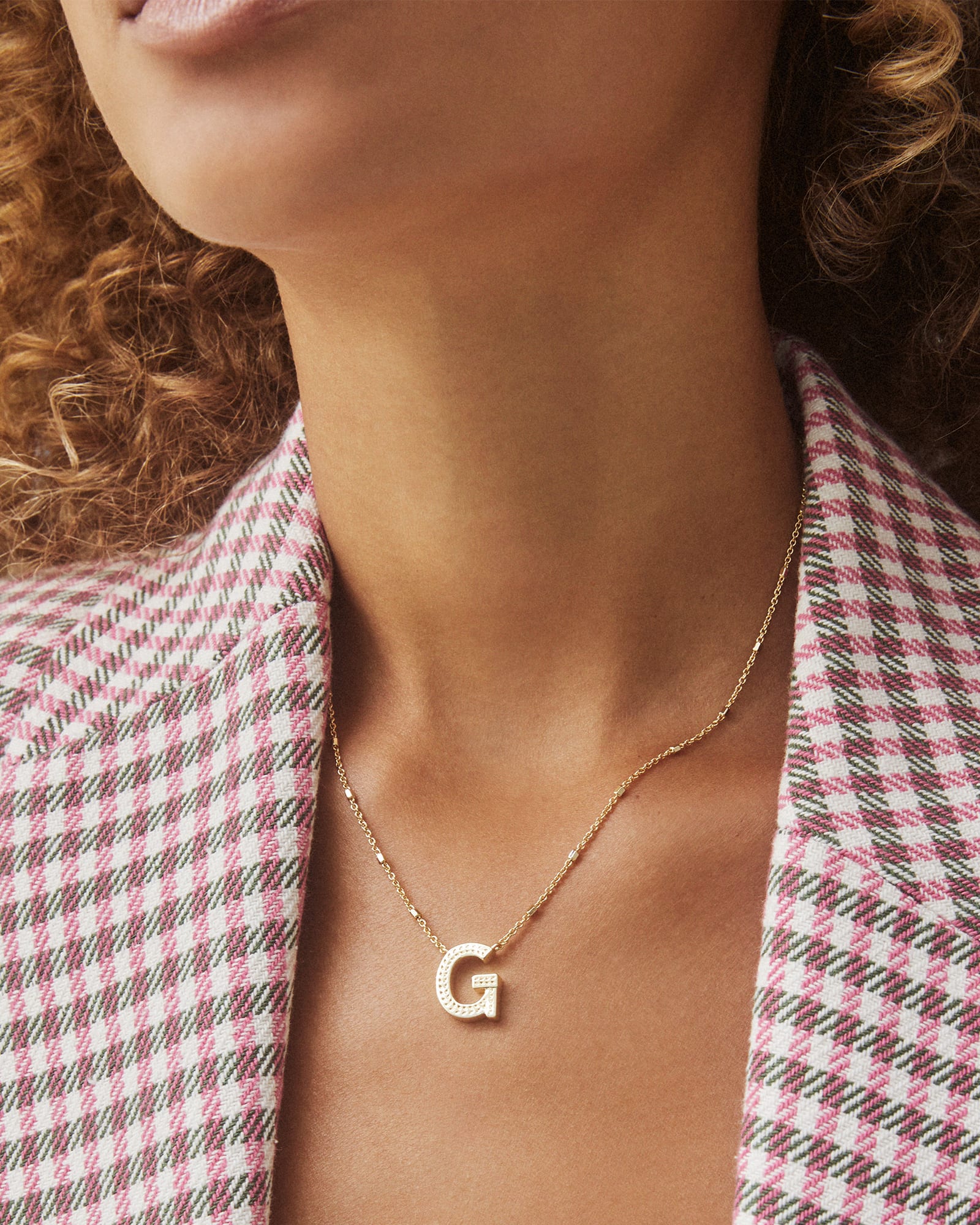 Letter A-Z Pendant Necklace in Gold