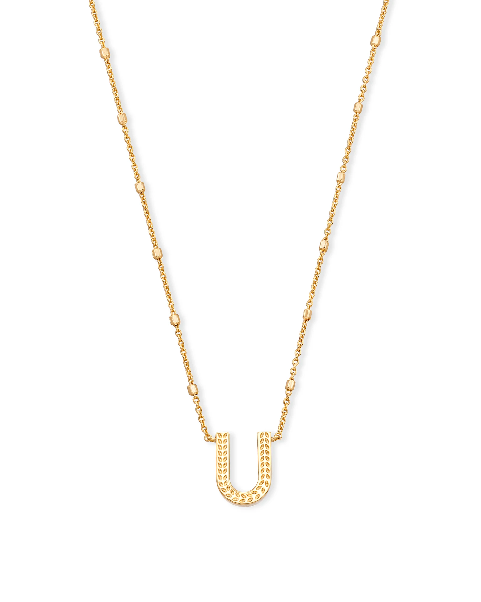 Letter A-Z Pendant Necklace in Gold