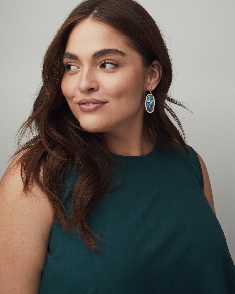 Elle Gold Drop Earrings in Yellow Watercolor Illusion