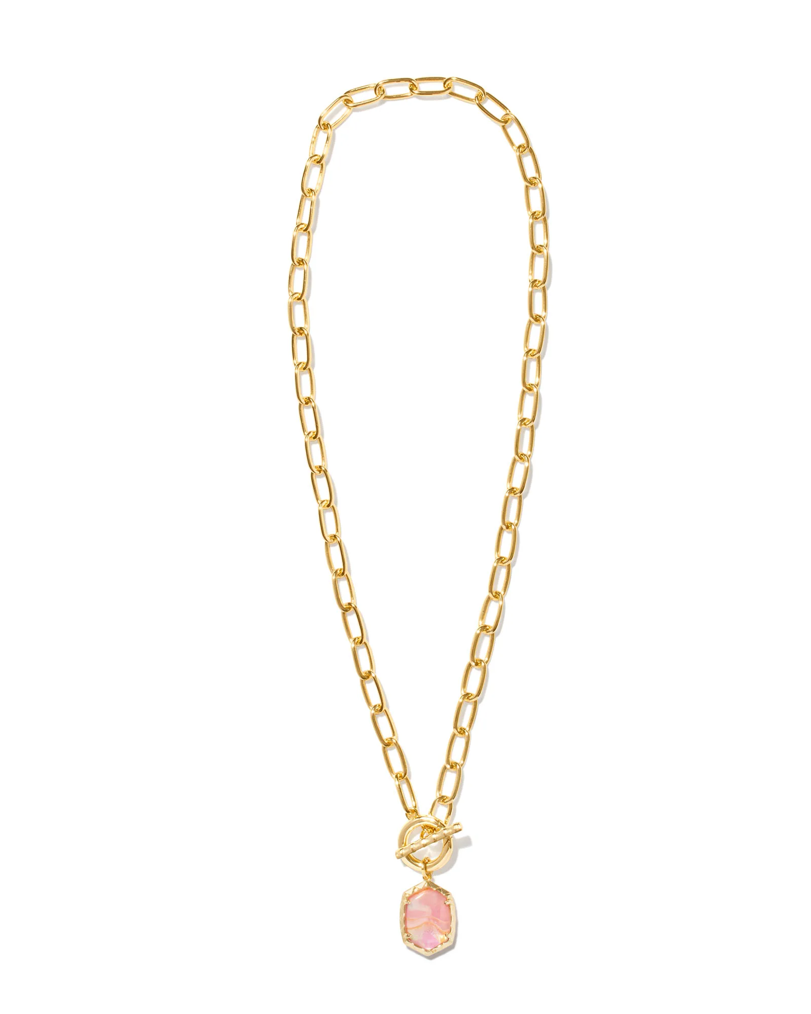 Daphne Convertible Gold Link and Chain Necklace in Light