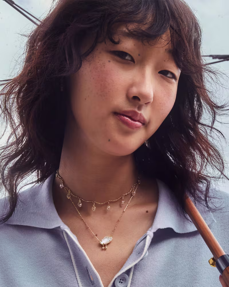 Celeste Cloud Gold Short Pendant Necklace