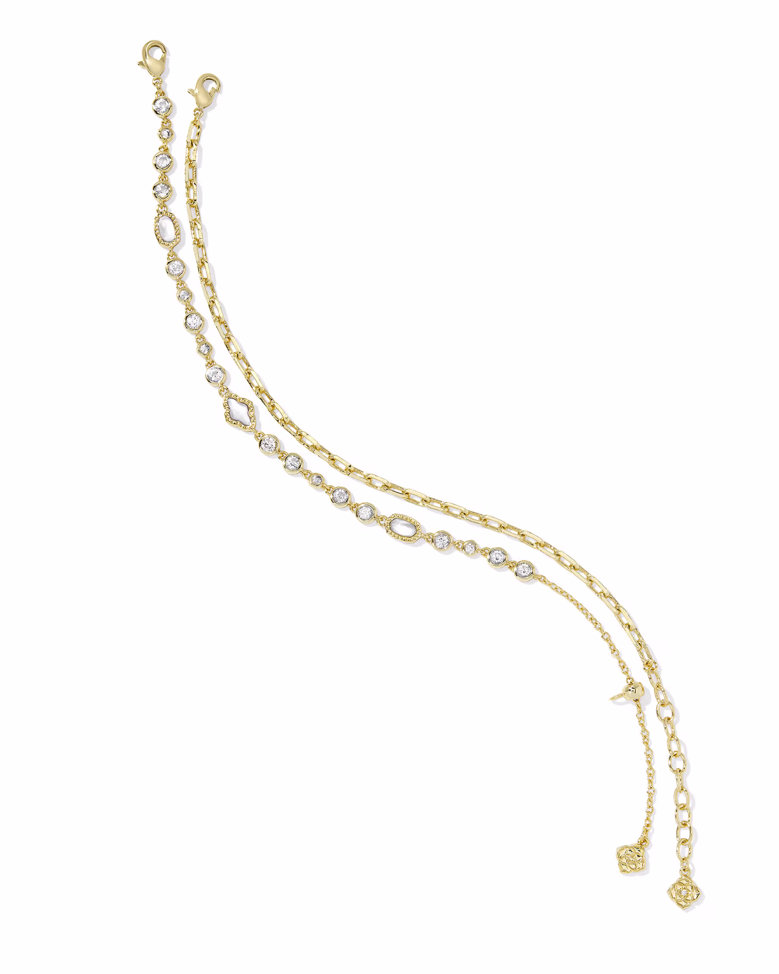 Mini Elisa and Abbie Gold Set of 2 Delicate Chain Bracelets