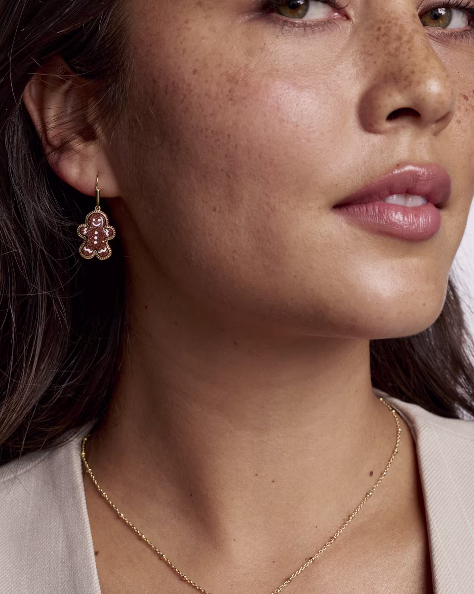 Gingerbread Gold Drop Earrings