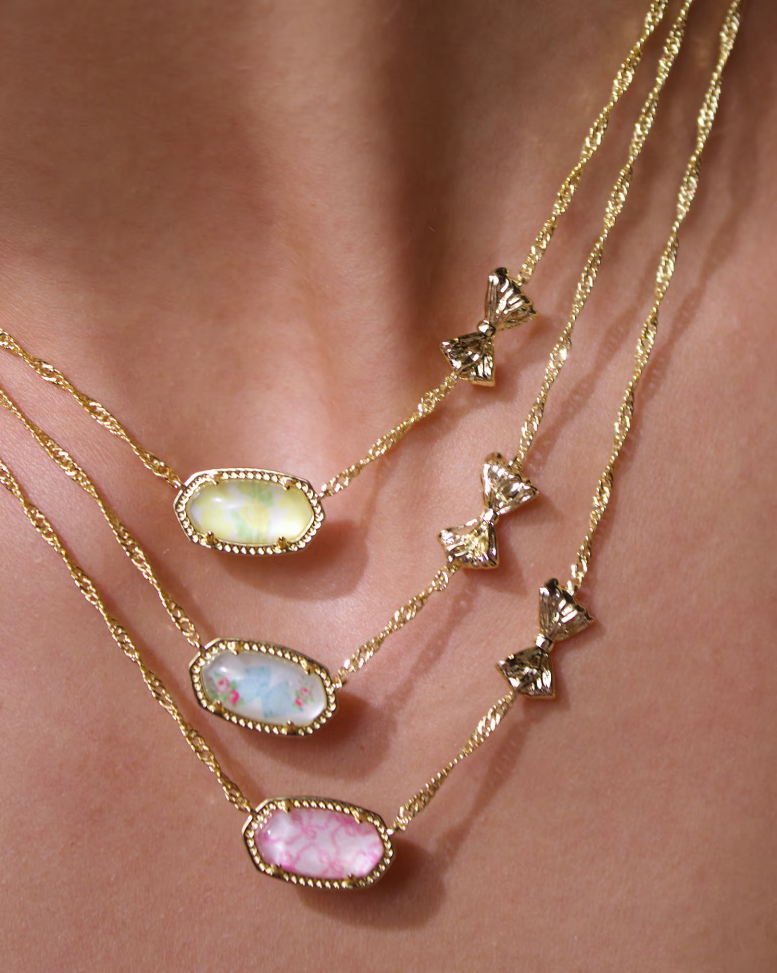 Kendra Scott x LoveShackFancy Bow Gold Elisa Necklace