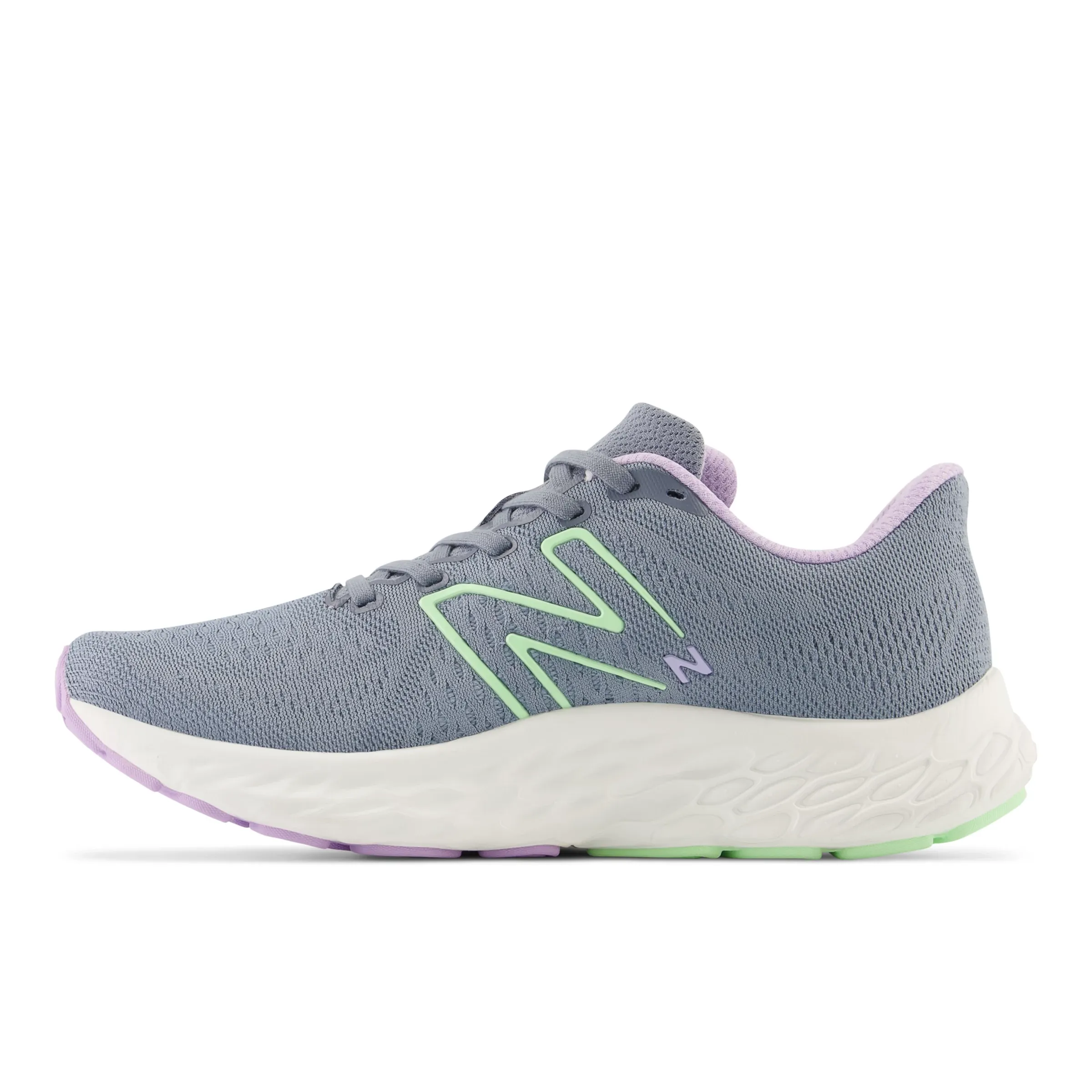 Fresh Foam X Evoz v3 - Arctic Grey with Green Aura and Cyber Lilac