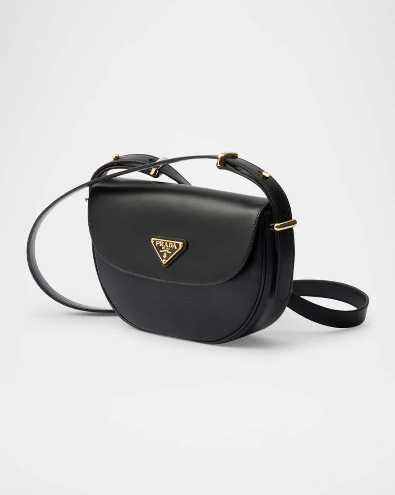 Arque Calfskin Leather Flap Shoulder Bag