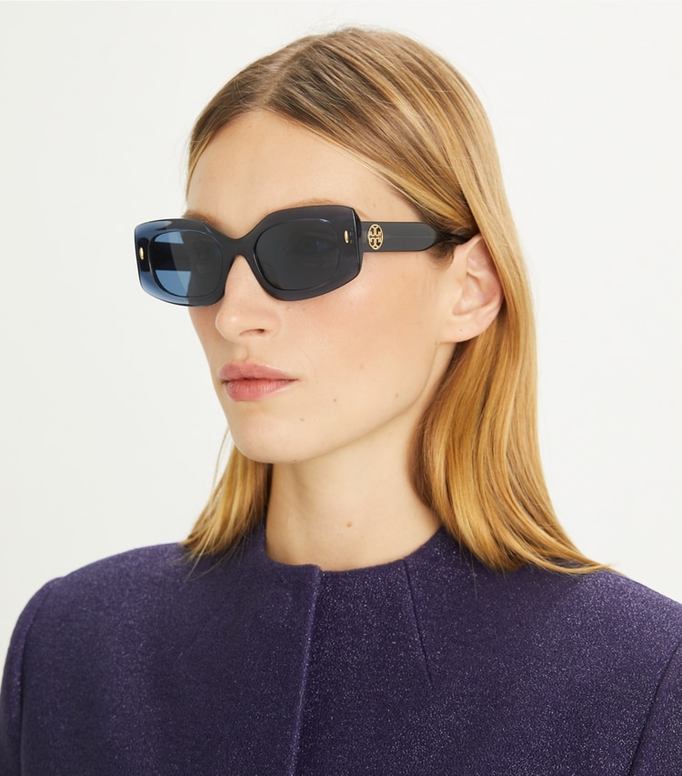 MILLER PUSHED RECTANGLE SUNGLASSES