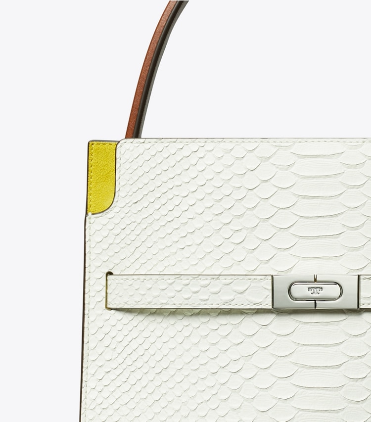 SMALL LEE RADZIWILL SNAKE EMBOSSED DOUBLE BAG