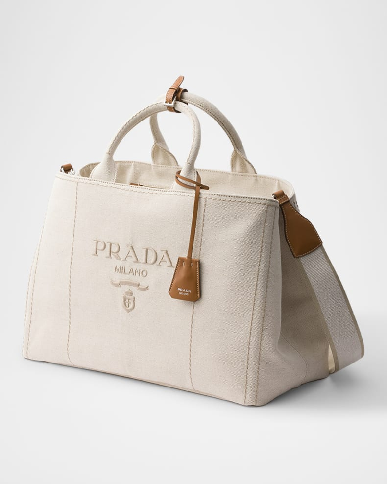 Linen-Blend Top Bag