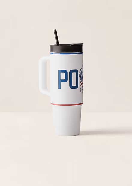 Americana Logo Water Bottle & Straw