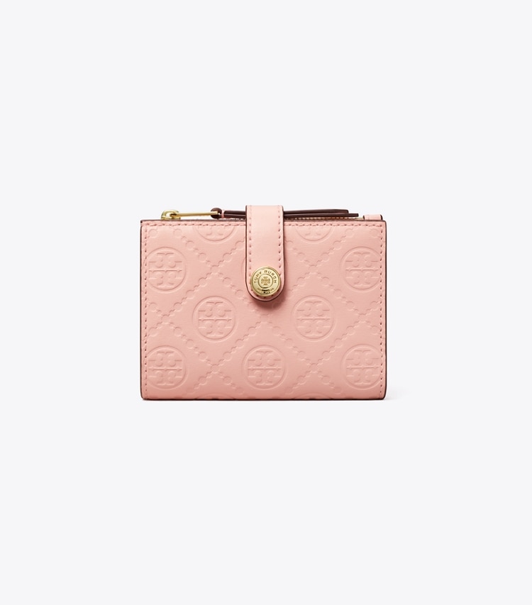 T MONOGRAM LEATHER BI-FOLD WALLET