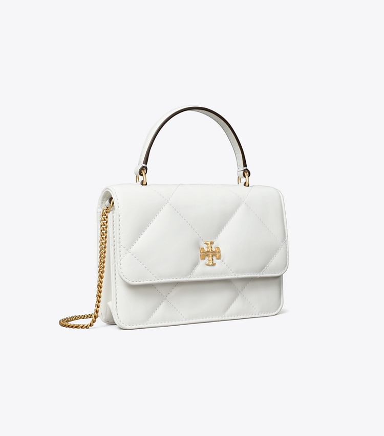 MINI KIRA DIAMOND QUILT TOP HANDLE CHAIN WALLET