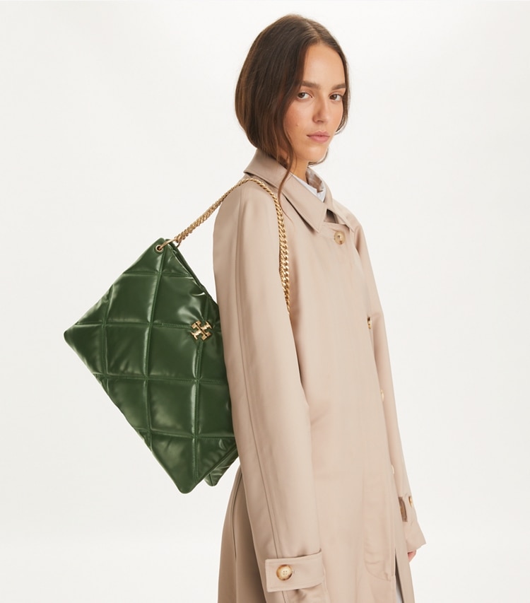 KIRA DIAMOND QUILT CONTRAST STITCH SATCHEL