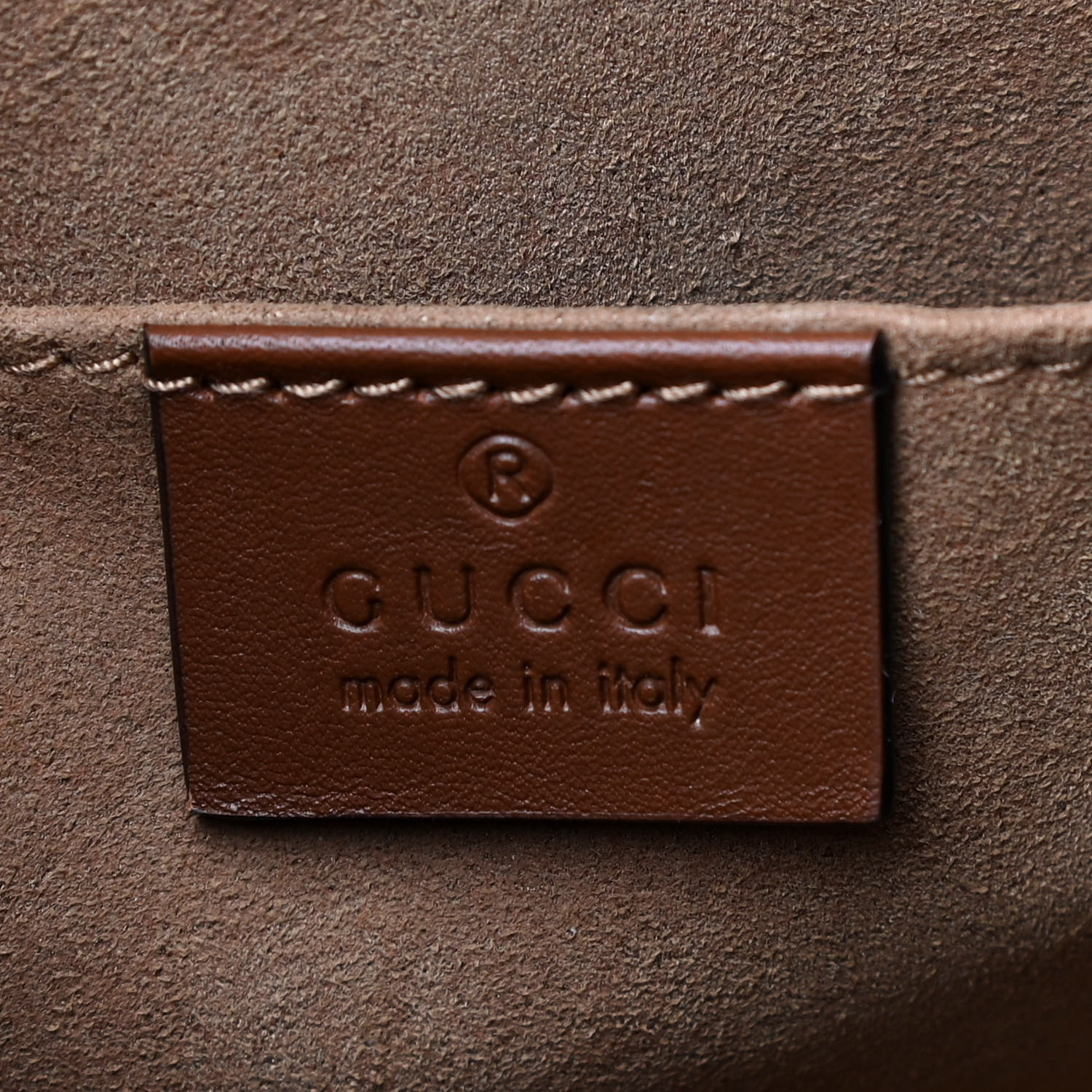 GG Supreme Monogram Calfskin Small Padlock Tote Beige Ebony Tuscany