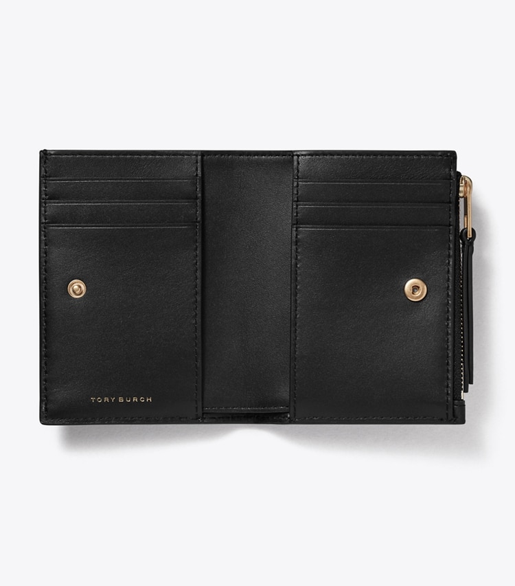 T MONOGRAM LEATHER BI-FOLD WALLET