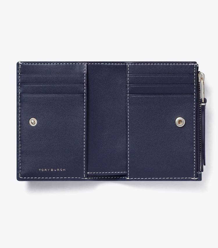 T MONOGRAM LEATHER BI-FOLD WALLET