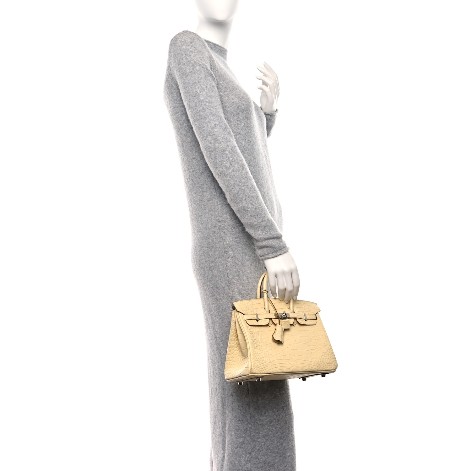 Matte Alligator Birkin 25 Vanille