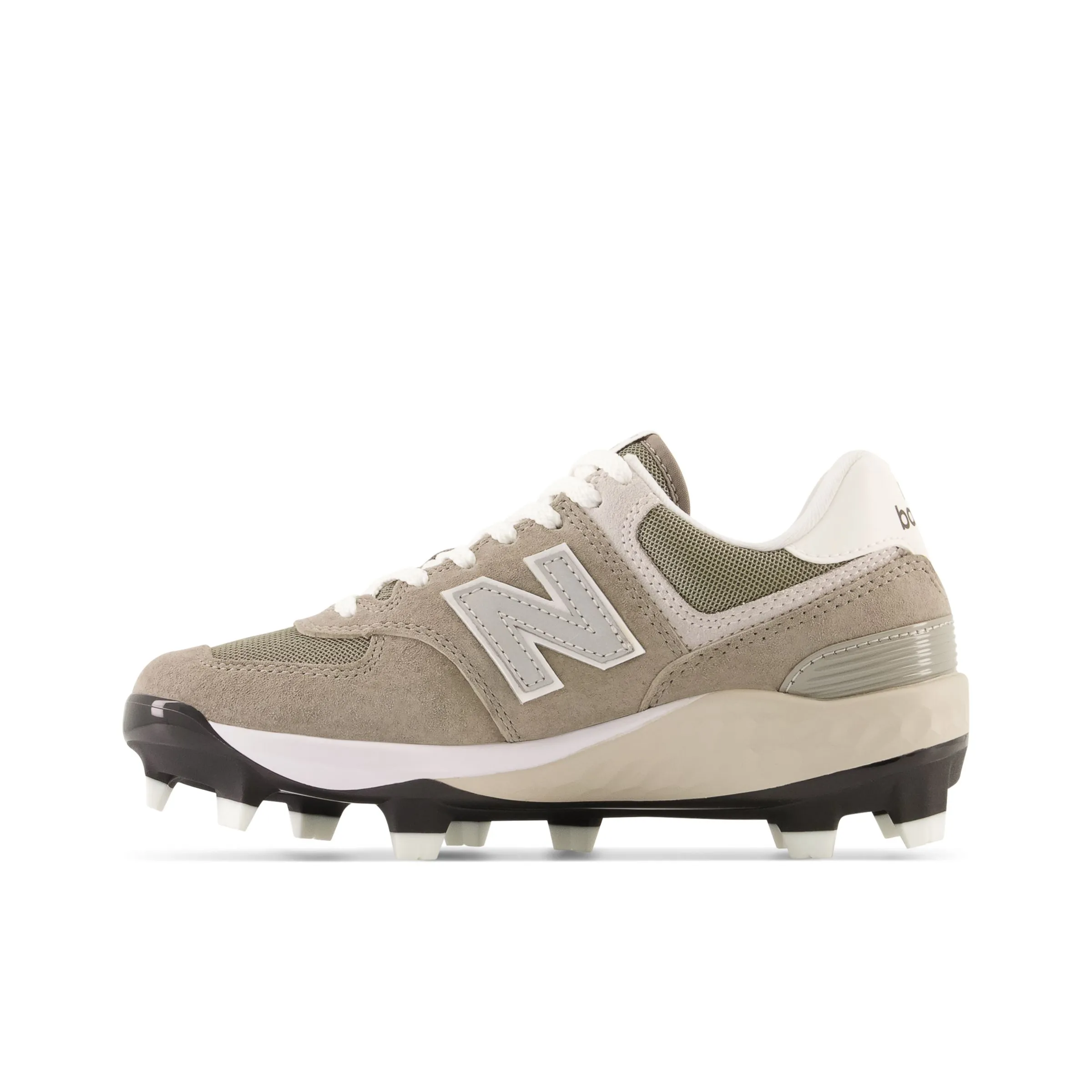 Fresh Foam 574 Youth Molded - Cement with Shark Skin and White