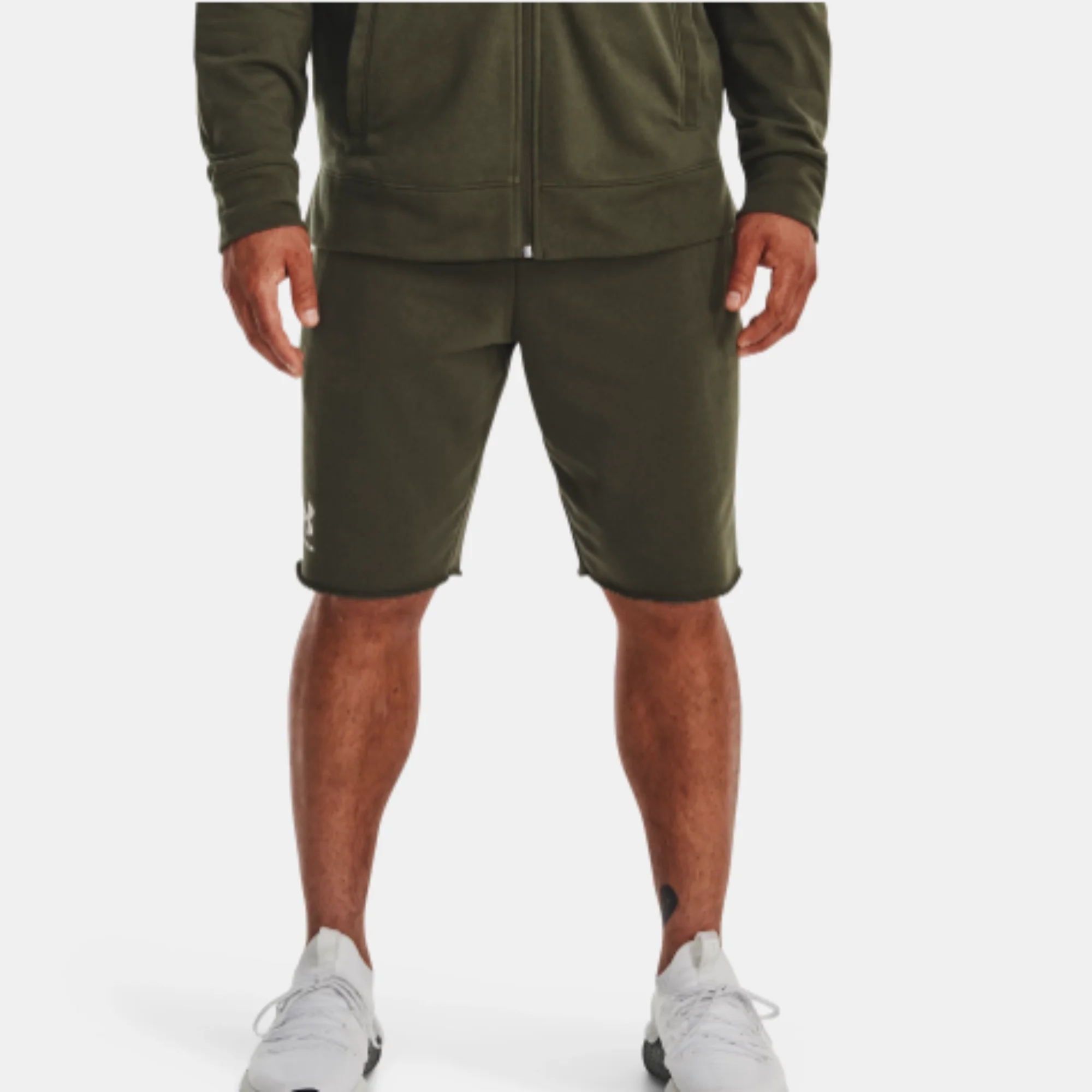 Men's   Rival Terry Shorts (Marine OD Green/Onyx White)