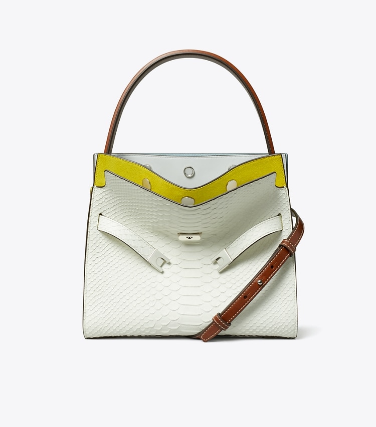 SMALL LEE RADZIWILL SNAKE EMBOSSED DOUBLE BAG